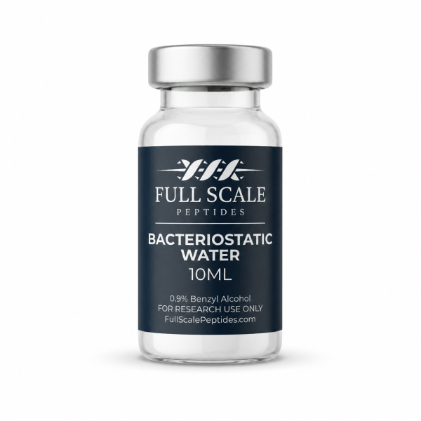 Bacteriostatic Water 10ml laboratory grade for peptide reconstitution Full Scale Peptides