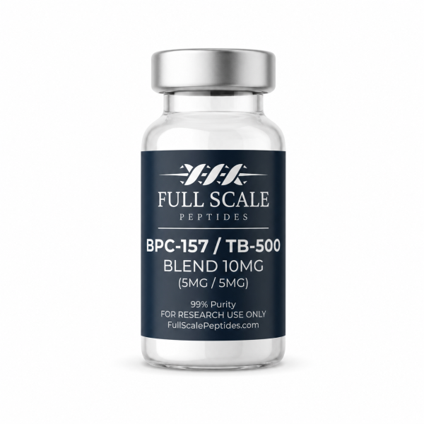 Wolverine Blend BPC-157 TB-500 10mg research peptide vial lyophilized Full Scale Peptides