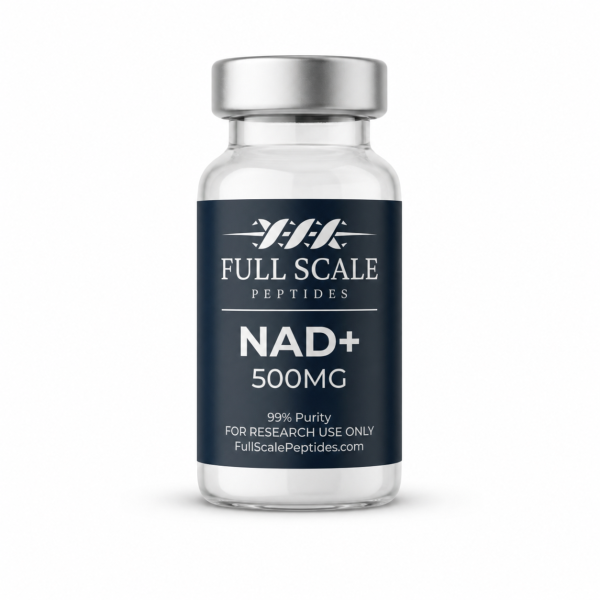 NAD+ 500mg research compound vial lyophilized 99% purity Full Scale Peptides