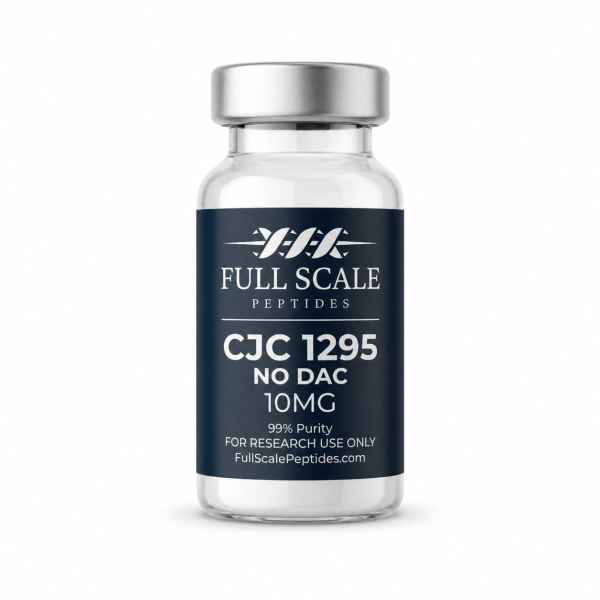 CJC-1295 No DAC 10mg research peptide vial lyophilized Full Scale Peptides