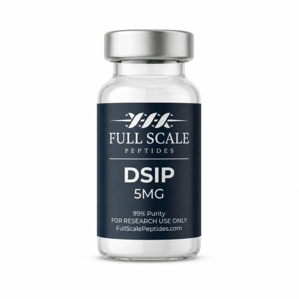 DSIP 5mg research peptide vial lyophilized 99% purity Full Scale Peptides