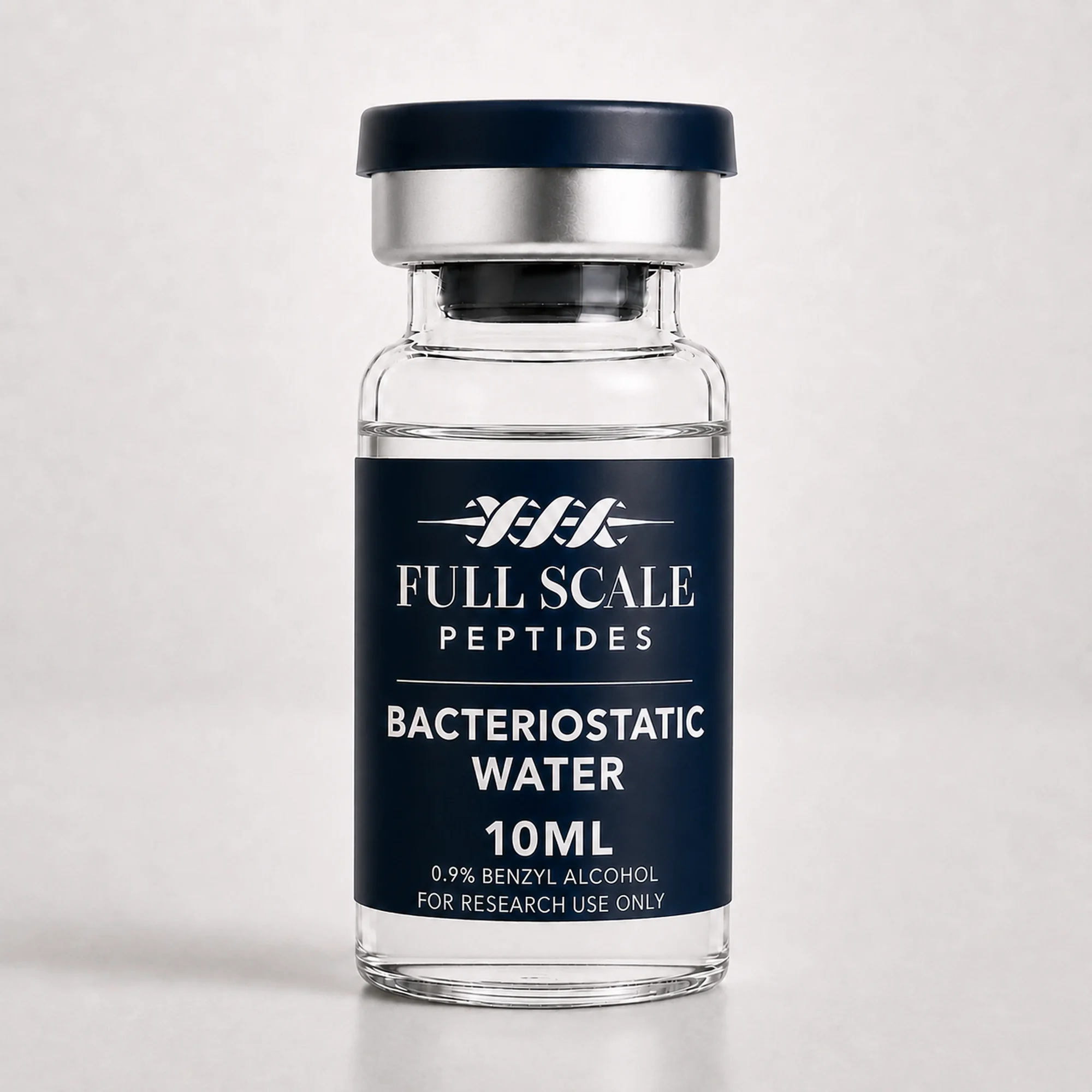 Full Scale Peptides bacteriostatic water 10ml vial for laboratory peptide reconstitution
