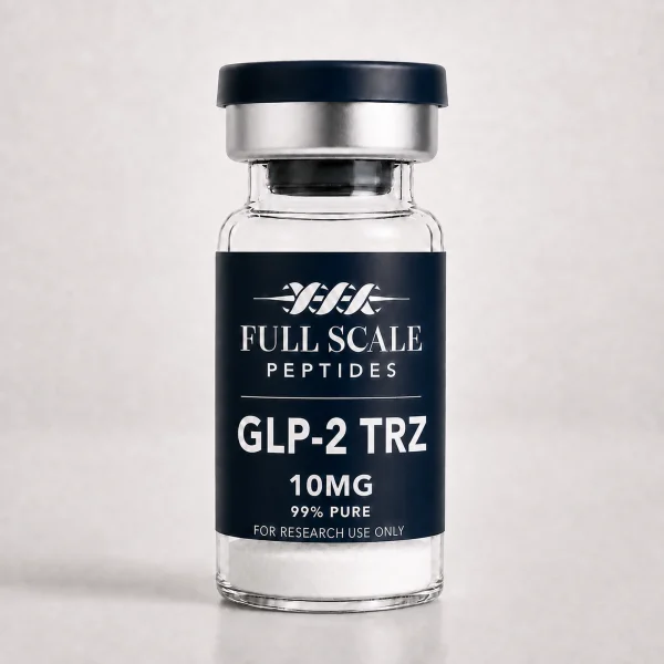 Full Scale Peptides GLP-2 TRZ 10mg research peptide vial, lyophilized powder, third-party tested