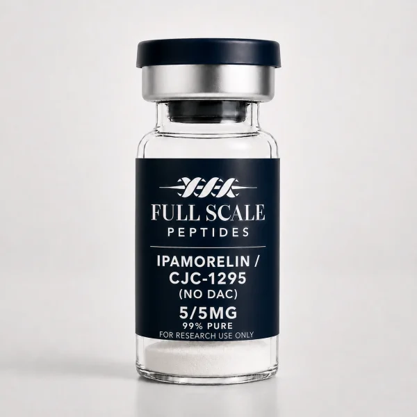 Full Scale Peptides Ipamorelin and CJC-1295 no DAC 5mg/5mg blend research peptide vial