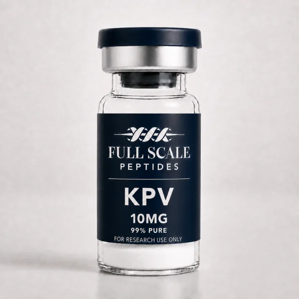 Full Scale Peptides KPV 10mg tripeptide research vial, lyophilized powder, third-party tested