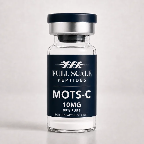 Full Scale Peptides MOTS-C 10mg mitochondrial peptide research vial, lyophilized powder