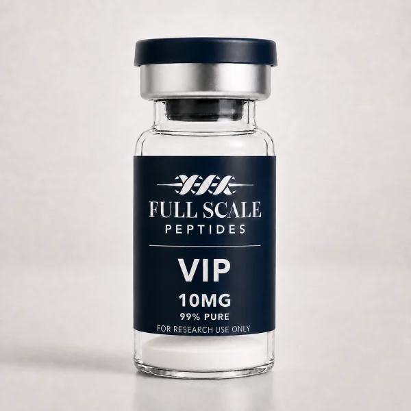 Full Scale Peptides VIP 10mg vasoactive intestinal peptide research vial, lyophilized powder